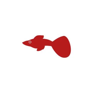 Guppy fish vector design template illustration Stock Illustration
