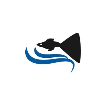 Guppy fish vector design template illustration Stock Illustration