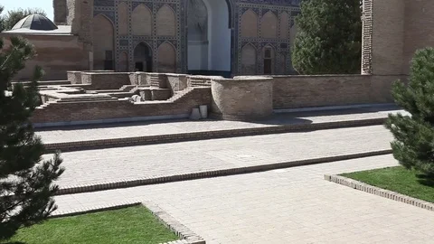 The Gūr-i Amīr or Guri Amir Amir Temur maqbarasi, is a mausoleum of the Asian Stock Footage 79933347