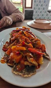 Gurami Cooked in Sauce Stock Photos