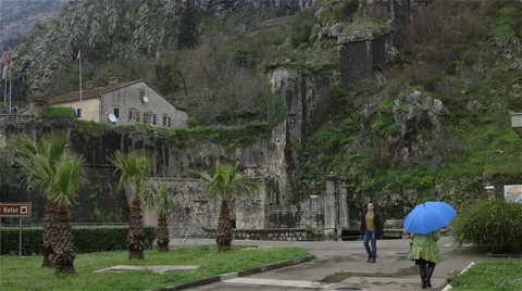 GURDIC GATE SOUTH GATE TOWN KOTOR MONTENEGRO Stock Footage 64566727