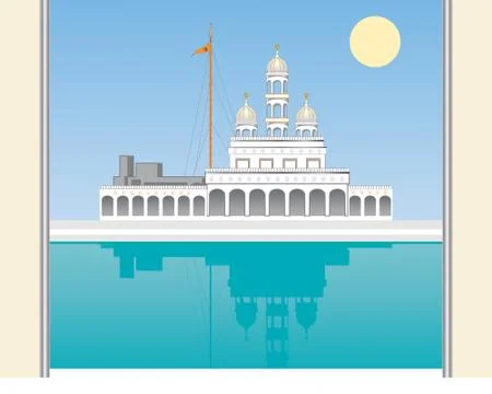 Gurdwara gate Stock Illustration