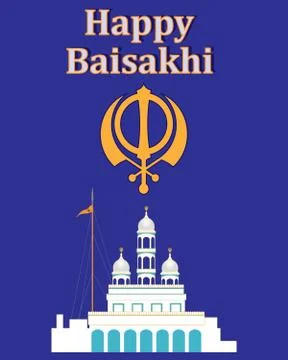Gurdwara greeting Stock Illustration