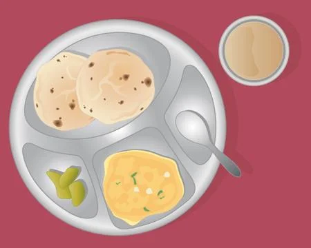 Gurdwara meal Illustrazione stock