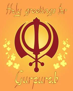 Gurpurab greetings Stock Illustration