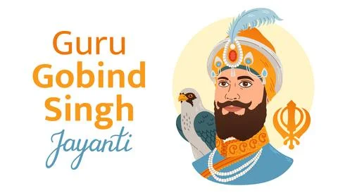Guru Gobind Singh Jayanti vector illustration. Sikh festival and celebration in Stock Illustration