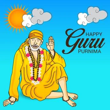 Guru Purnima. Stock Illustration