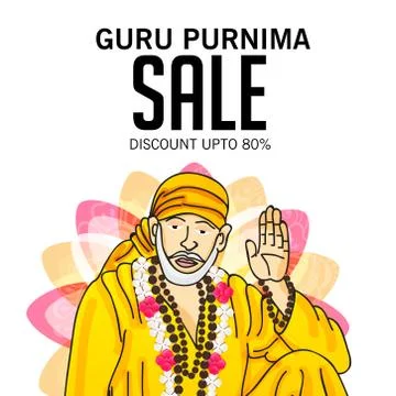 Guru Purnima. Illustrazione stock