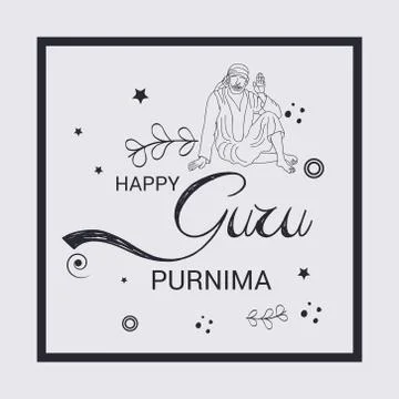 Guru Purnima. Illustrazione stock