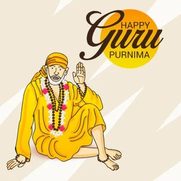 Guru Purnima. Illustrazione stock