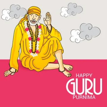 Guru Purnima. Illustrazione stock