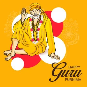 Guru Purnima. Illustrazione stock