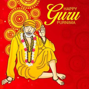 Guru Purnima. Stock Illustration