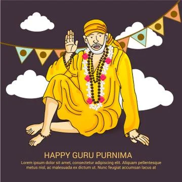 Guru Purnima. Stock Illustration