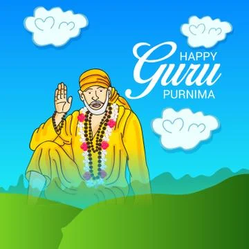 Guru Purnima. Illustrazione stock