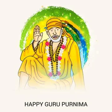 Guru Purnima. Stock Illustration
