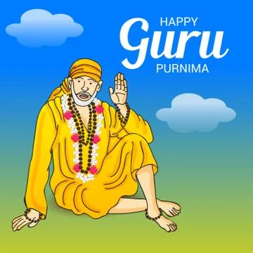 Guru Purnima. Stock Illustration