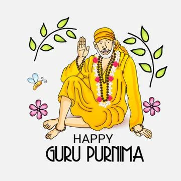 Guru Purnima. Stock Illustration