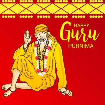 Guru Purnima. Stock Illustration