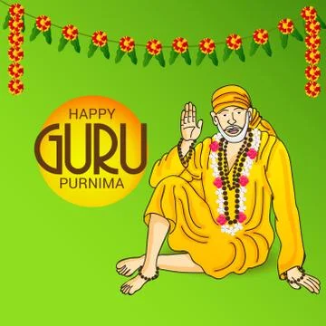 Guru Purnima. Illustrazione stock