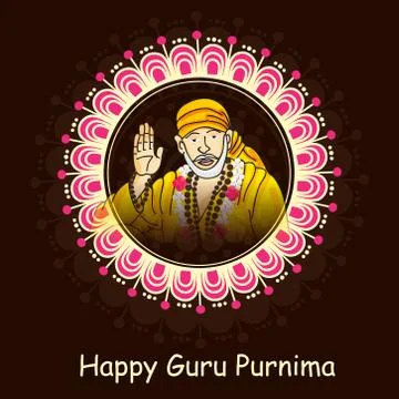 Guru Purnima. Illustrazione stock