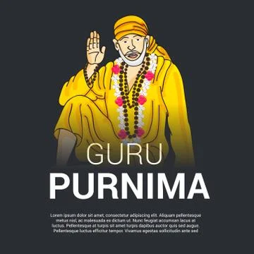 Guru Purnima. Stock Illustration