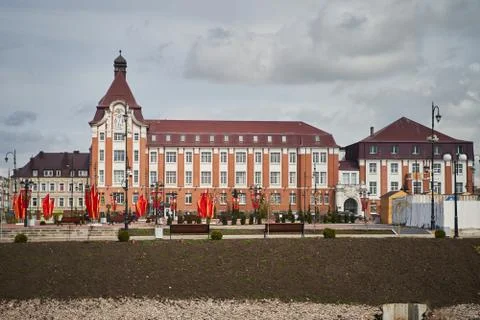 Gusev, Russia - May 2, 2020: Government District Office Building Foto stock