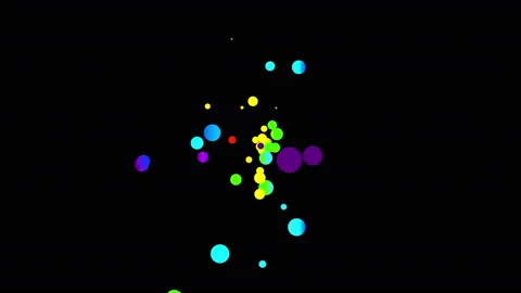 Gushing colorful round particles Stock Footage 119014751