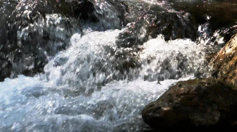 Gushing flowing water Stock Footage 842291