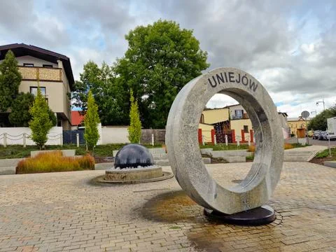 Gushing water from a unique geothermal source in Uniejow. Poland Stock Photos