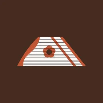 Gusli flat vector icon. Folk music instrument Stock Illustration
