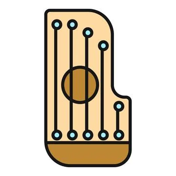Gusli traditional russian folk string instrument illustration Stock-Illustration
