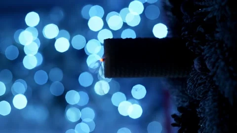 With a gust of wind, the candle loses its light and smolders. Stock Footage 258930310