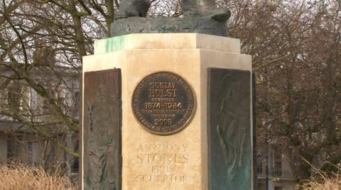 Gustav Holst Statue Stock Footage 23830158