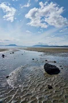 Gustavus beach with clouds Stock Photos