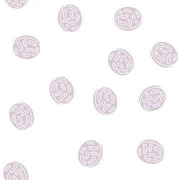 Gut bacteria glyph seamless pattern Stock Illustration