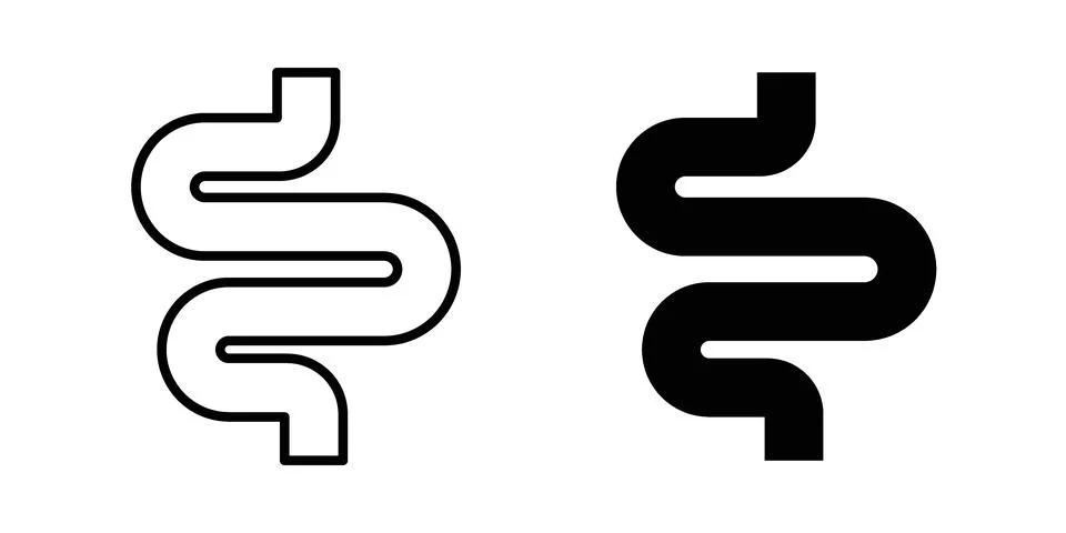 Gut constipation icon for web projects Stock Illustration