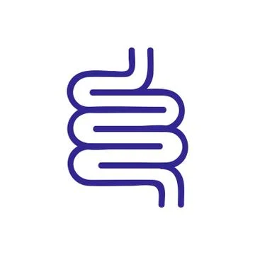 Gut icon vector. Isolated contour symbol illustration Stock Illustration