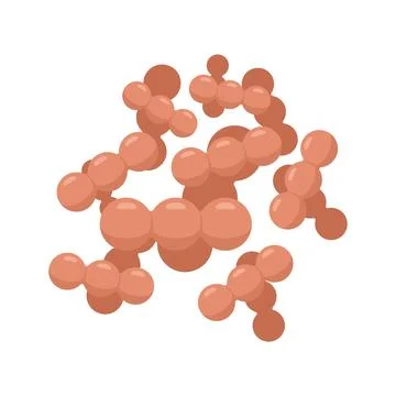 Gut probiotic icon flat vector. Bacteria lactobacillus Illustrazione stock