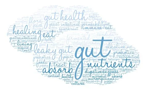 Gut Word Cloud Illustrazione stock