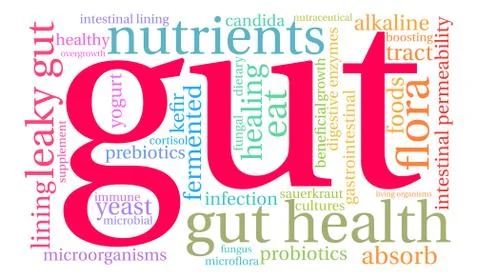 Gut Word Cloud Illustrazione stock