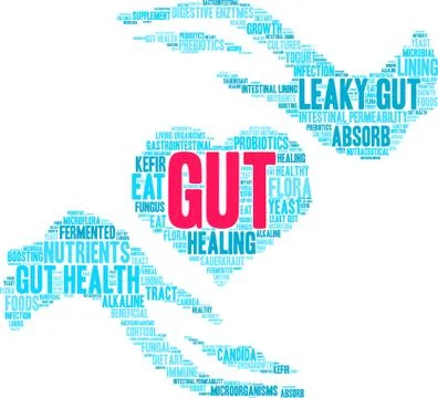 Gut Word Cloud 스톡 일러스트