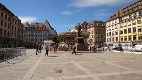 Gutenberg Square Strasbourg Stock Footage 281484735