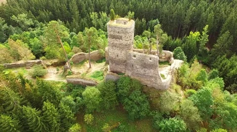 The Gutstejn Castle. Stock Footage 55611828