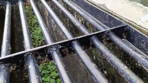 Gutter bridge made of long iron Foto stock