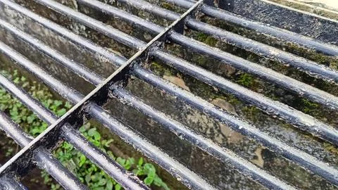 Gutter bridge made of long iron Stock Photos