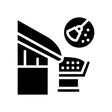 Gutter cleaning glyph icon vector illustration Stock Illustration