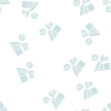 Gutter cleaning glyph seamless pattern Stock Illustration