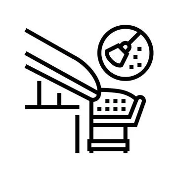 Gutter cleaning line icon vector illustration Stock Illustration