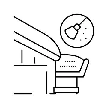 Gutter cleaning line icon vector illustration Stock Illustration